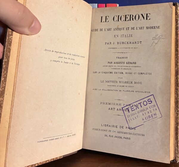 Le cicerone - J. Burckhardt