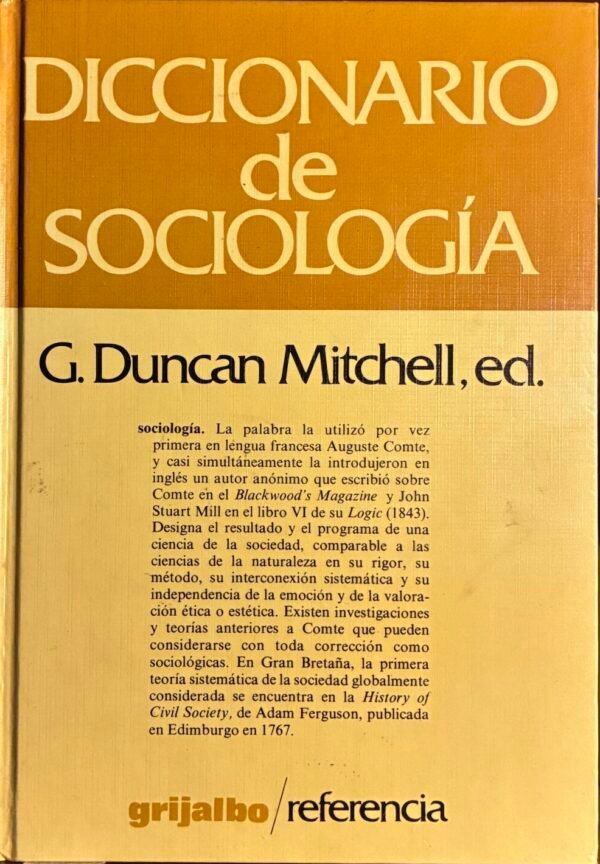 Diccionario de sociología - G. Duncan Mitchell