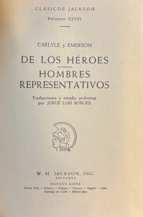 De los heroes, Hombres Representativos - Carlyle - Clasicos Jackson