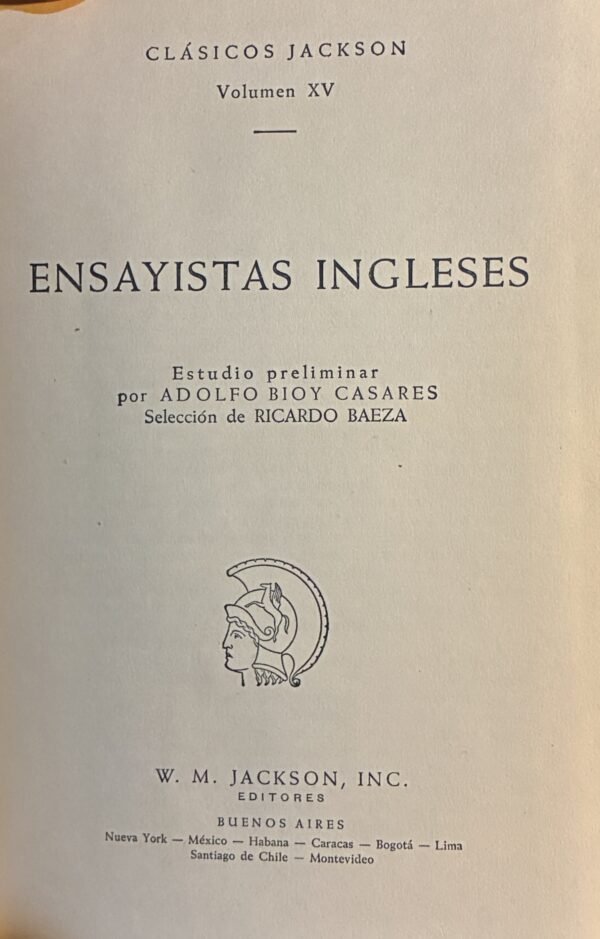 Ensayistas ingleses - Clasicos Jackson